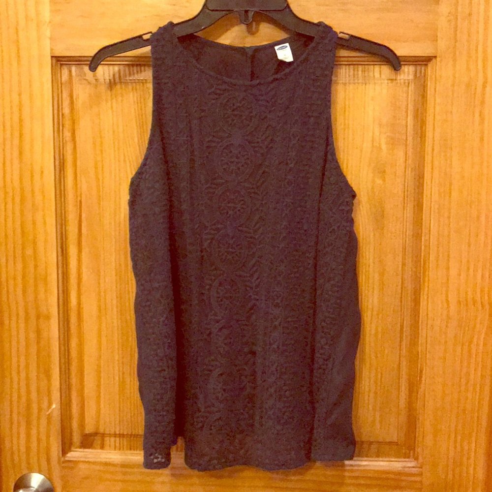 Sleeveless Navy Top